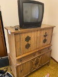 Vintage Dresser and Television