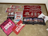 Ohio State Hockey Banners, Music Poster, Boston Red Sox Pennants etc