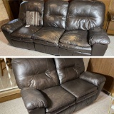 Leather Sofa and Loveseat