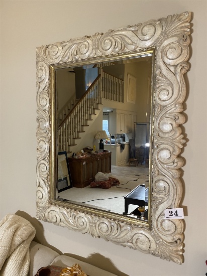 Large Carved and Bevelled Mirror