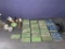 Group of Pottery Tiles, Glassware, Wall Pocket, Coasters & More