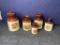 McCoy Pottery Canister Set.  One Canister is missing the lid.