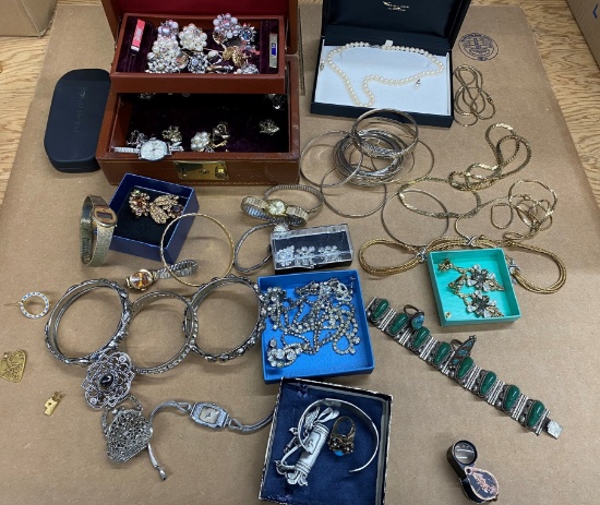 Group lot of vintage jewelry including Sterling Silver