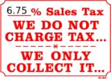 6.75% sales tax will be collected