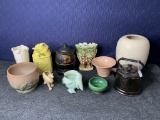 Group of Pottery - Nelson McCoy Pelican, Brush McCoy Camel, McCoy Cookie Jars, Vases & More