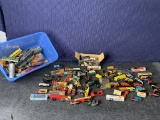 Group of Toy Cars, Trucks, Trains & Plastic Stage Coaches