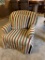 Upholstered Striped Chair