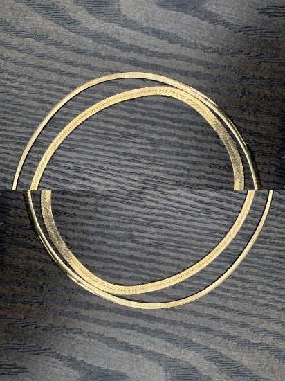 2 14k Gold Necklaces - 37.37 grams