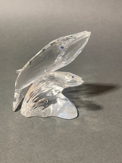 Swarovski Crystal Whale Figurine