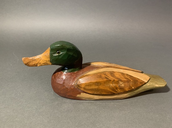 Wooden Duck.  See Photos for Writing on Bottom