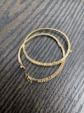 2 Vintage 2.4 ctw Diamond, 14k Gold Tennis Bracelets - 27.76 grams