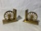 2 Solid Brass Bookends