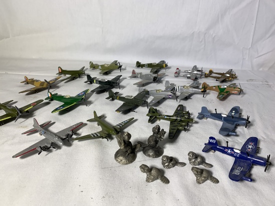 Group of Miniature Airplanes & Lune Gallery Beaver Family