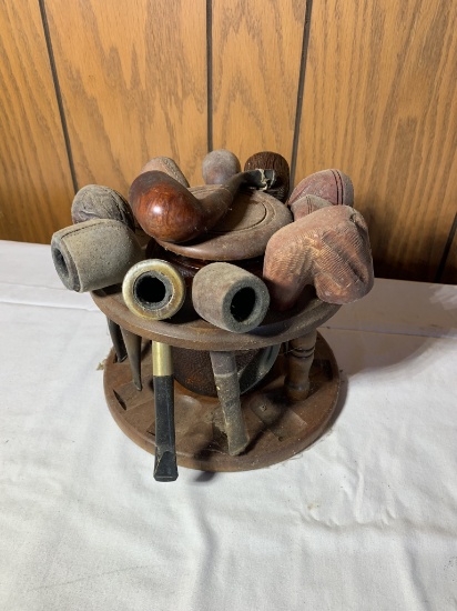 Great Collection of Pipes & Pipe Stand