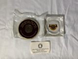 Erie Railroad Ashtray & Ohio Mutual Insurance Coaster