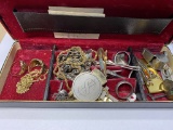 14k, 10k gold, sterling silver, costume jewelry lot