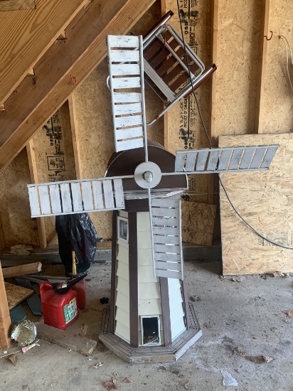 Yard Art Wooden Windmill