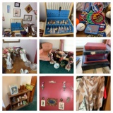 Flatware, Patches, Dressing Bench, Chair, Shelf, Glassware, Books, Lamps Clothing & More