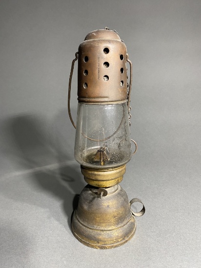 Early Antique Hanging Oil Lamp