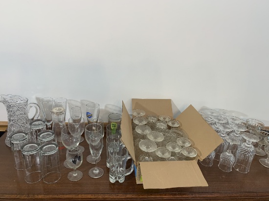 Clear Glass Stemware, Cups & Mugs