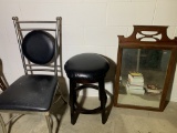 Chair, Stool & Mirror
