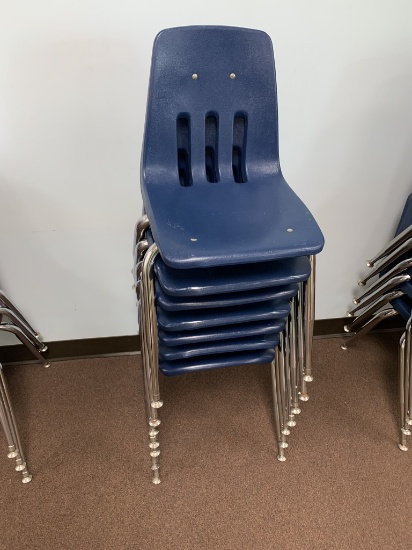 7 Blue Childrens Chairs by Virco