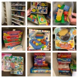 2 Metal Storage Cabinets & Contents - Great Assortment of Educational Learning Games, Puzzles & More