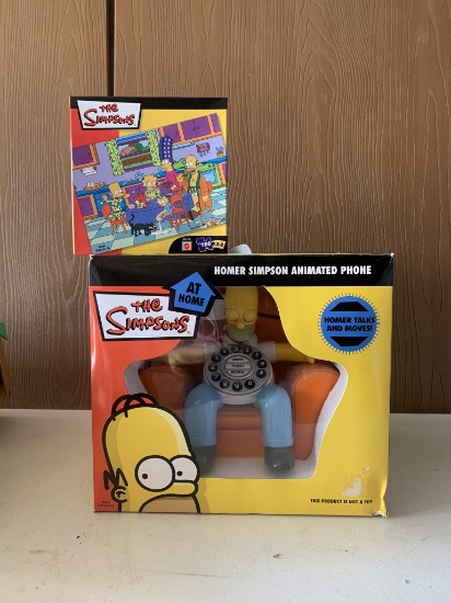 The Simpsons Homer Simpson Animated Phone & The Simpsons Puzzle