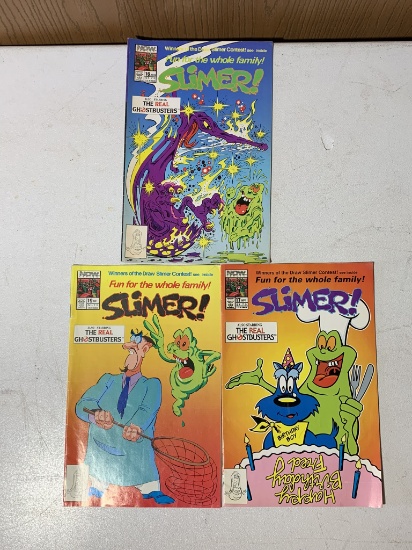 3 Vintage Now Comics Slimer Comics