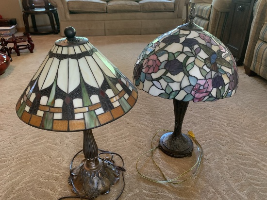 Two Tiffany Style Table Lamps