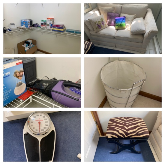 MasterBedroom Closet Clean Out - Shark Hand Vaccum, Puzzles, Medical Items, Scale, Love Seat & More