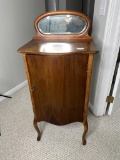 Antique Music or Record Cabinet with Mirror