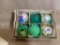 Group of Vintage Christmas Ornaments some Hand Painted