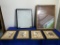Group of Artwork & Showcases / Display Boxes