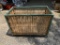 Unusual Metal & Bamboo Laundry Style Cart.  See Photos.  Center Wheels