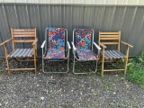 4 Vintage Lawn Chairs (See Photos)