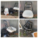 4 Vintage MCM Bar Stools.  Has all pieces