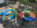 Adorable Paintbrush Mobile, Tree Swing & Blow Up Pool