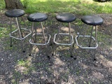 4 Leather Look Bar Stools