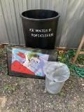 Cooler, Wire Trash Cans & Snoopy Puzzle