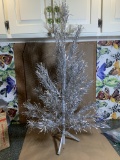 3 Foot Vintage Aluminum Christmas Tree (Complete). See Photos.