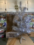 3 Foot Vintage Aluminum Christmas Tree (Complete).  See Photos.