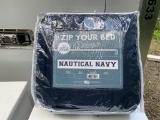 Beddy's Zip Your Bed Queen - Dark Blue