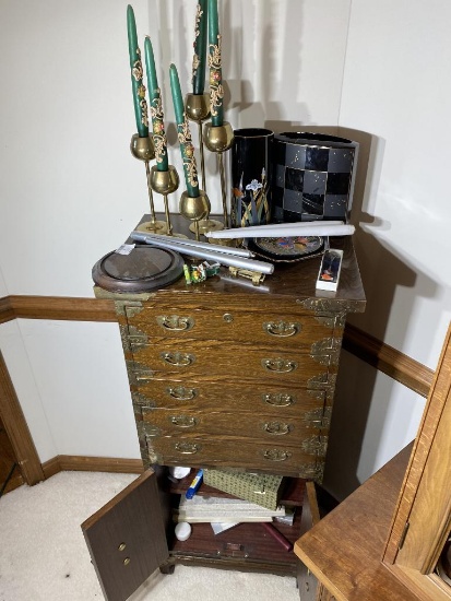 Items on and inside cabinet - cabinet not included