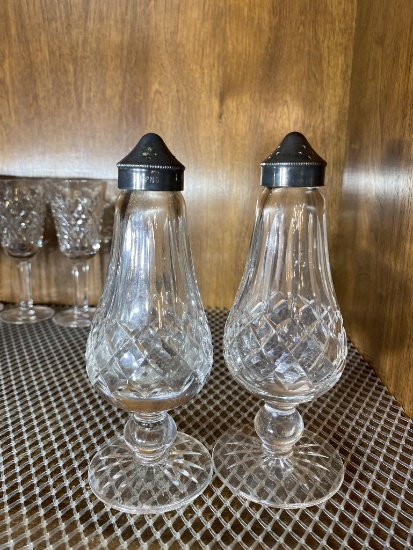 Pair of antique Waterford Crystal Shakers