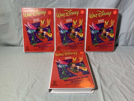 Atari Home Computers Walt Disney Mickey in the Great Outdoors - Diskette & Cassette. 2 Sealed