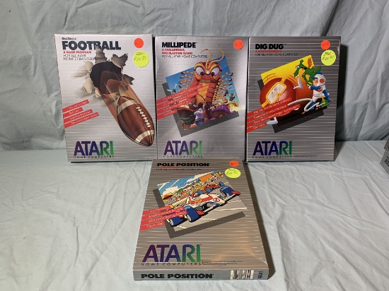 Atari Football (Sealed), Millipede, Dig Dug, Pole Position