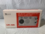 New UHF Super Sensitivity UR-66 Quartz Alarm Clock