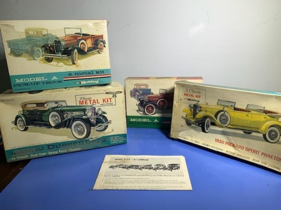 Group of Vintage Car Models