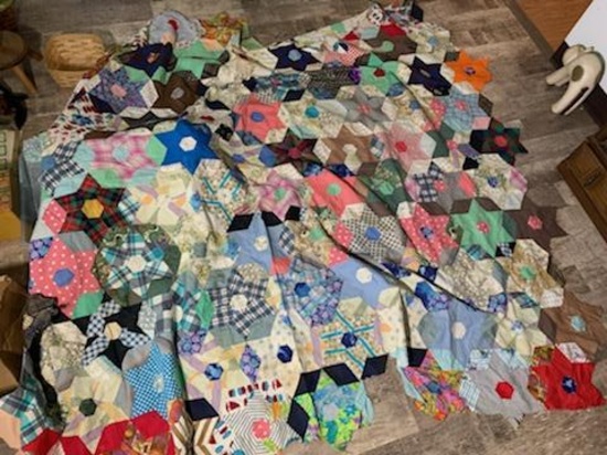 Quilt Top Only with Extra Quilt Patches